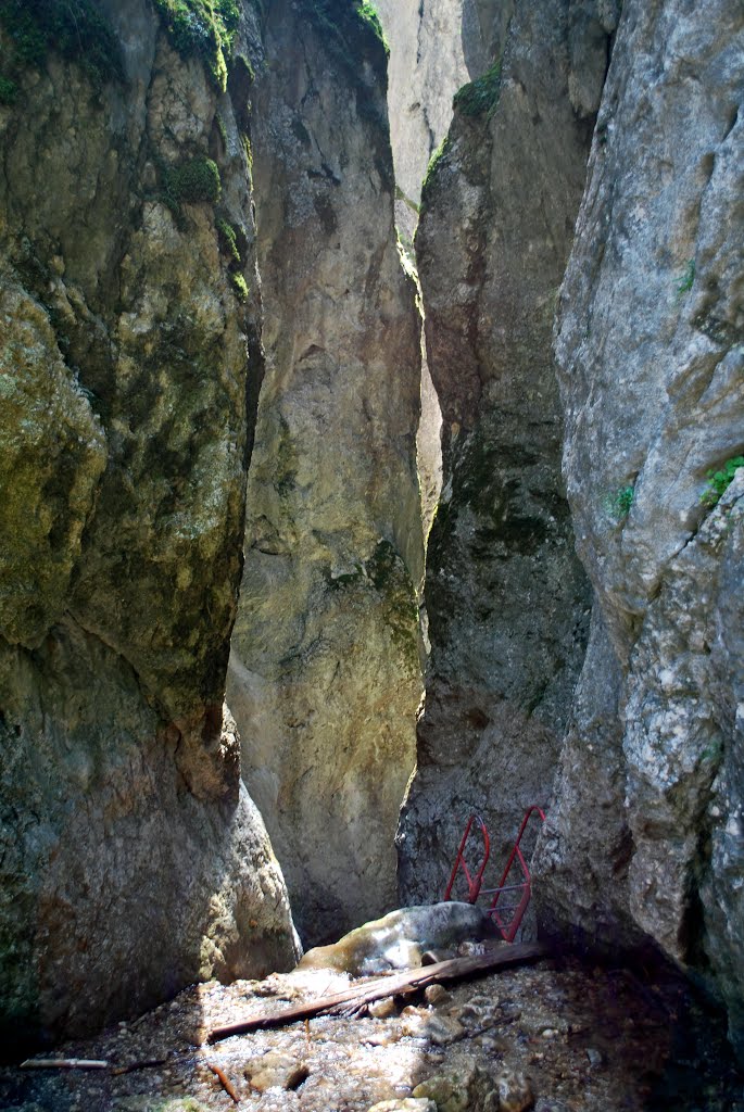 Cascada din roci calcaroase Tamina