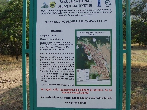 panou Traseul Culmea Pricopanului
